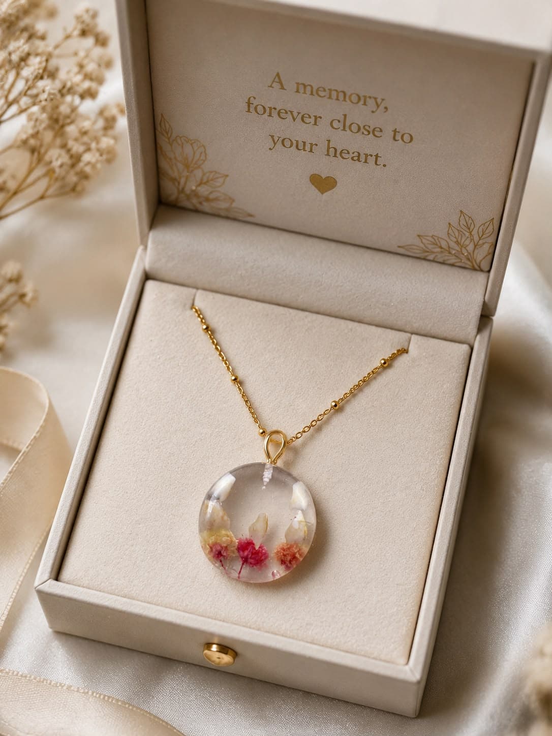 Real Flower Preservation Resin Block